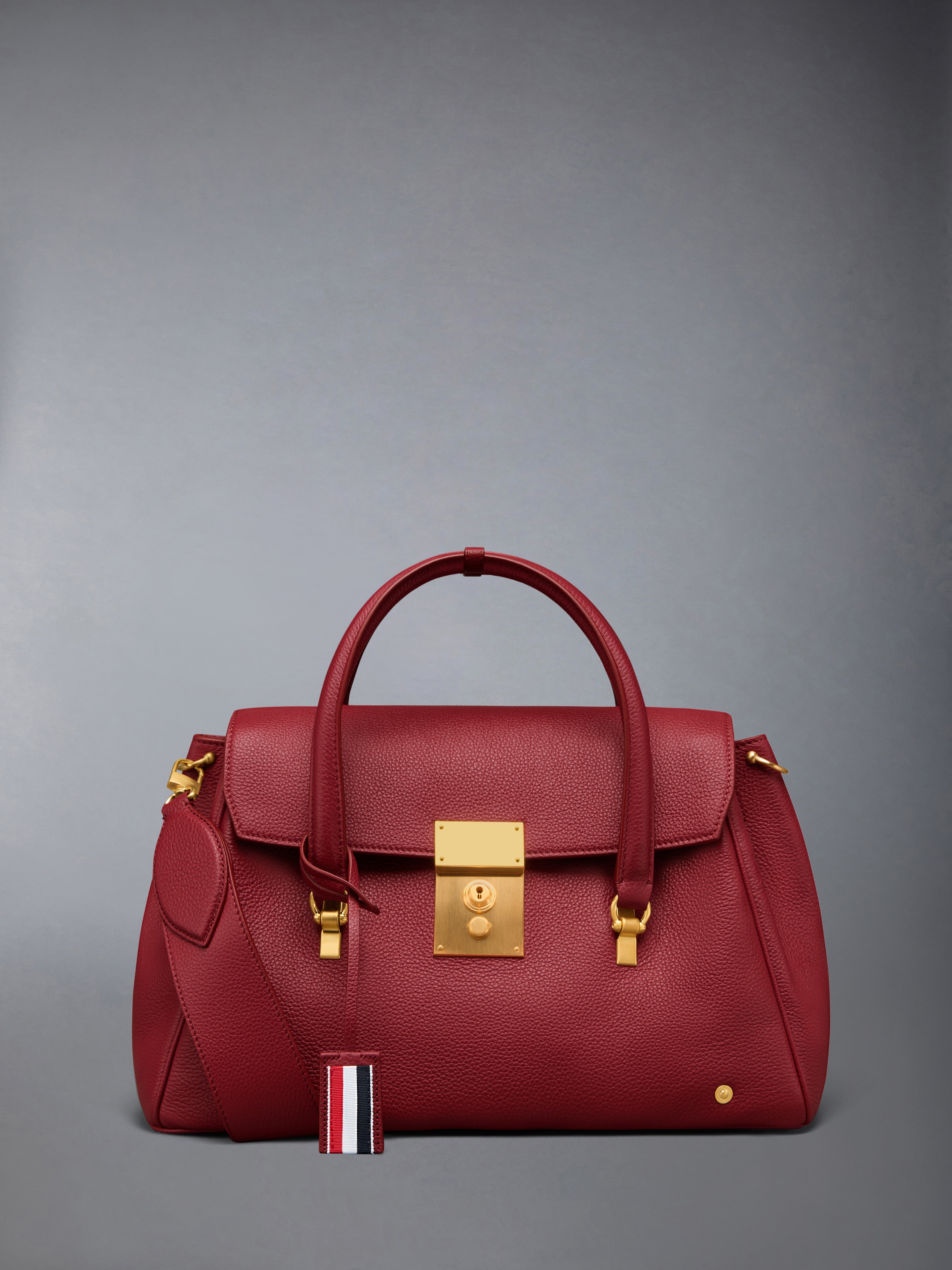 Bolton Bag In Soft Pebble Grain Leather In Burgundy