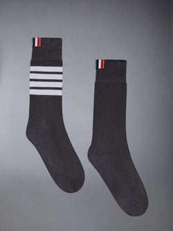 COTTON 4-BAR MID CALF SOCK