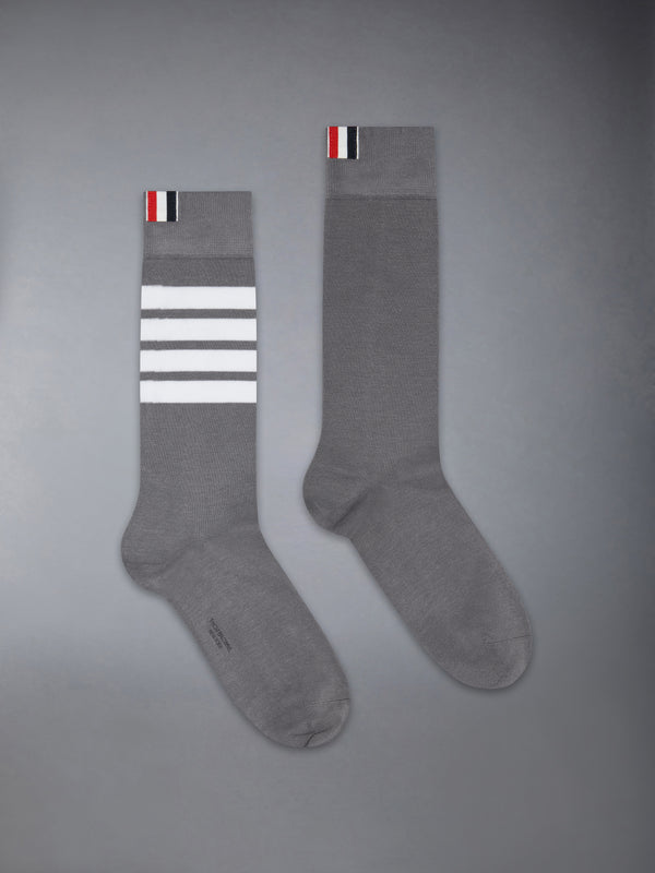 COTTON 4-BAR MID CALF SOCK - featured image