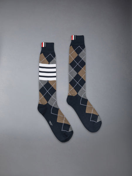 ARGYLE 4-BAR MID CALF SOCKS
