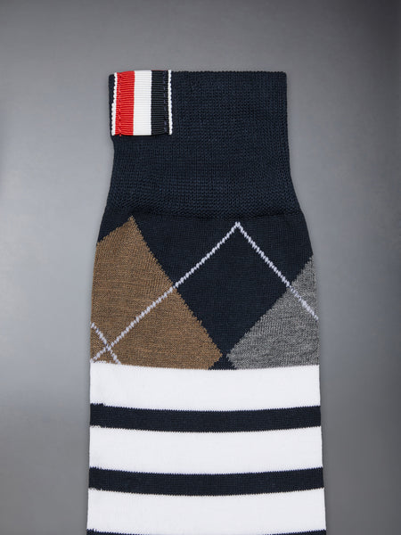 ARGYLE 4-BAR MID CALF SOCKS