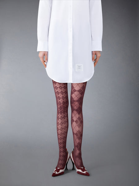 FUNMIX ARGYLE SHEER TIGHTS