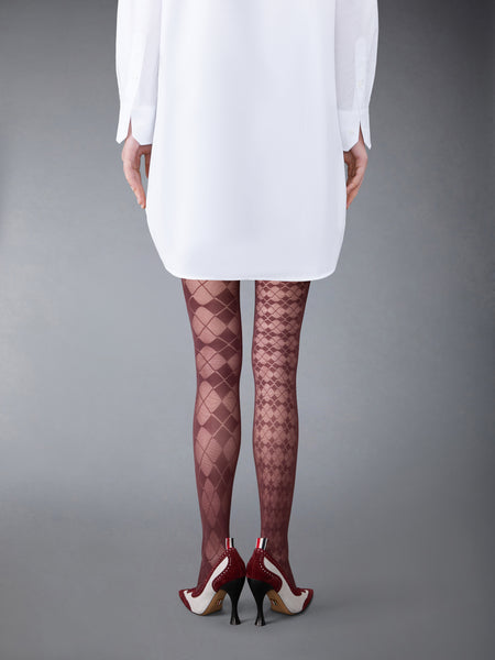 FUNMIX ARGYLE SHEER TIGHTS