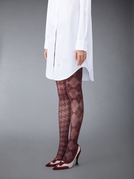 FUNMIX ARGYLE SHEER TIGHTS