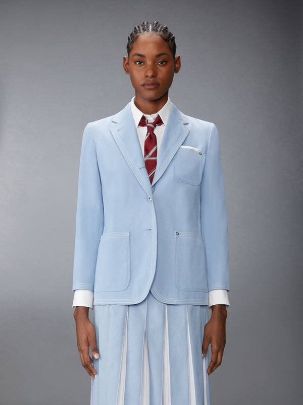 UNCONSTRUCTURED DENIM SACK SPORTCOAT - image 1