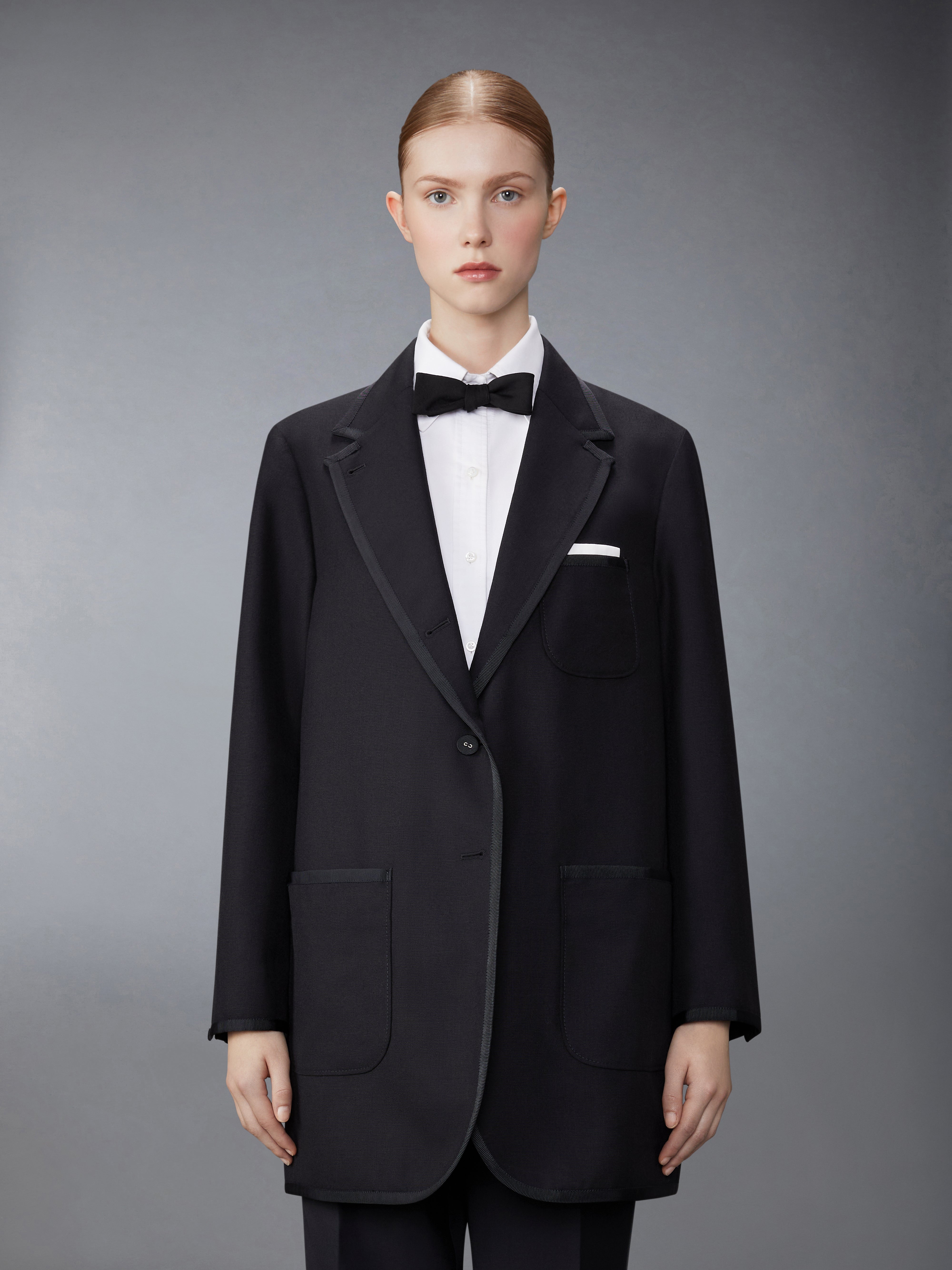 3-Ply Mohair Oversized Sack Sport Coat | Thom Browne