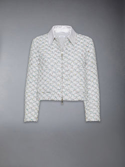 SEQUIN TWEED GOLF JACKET