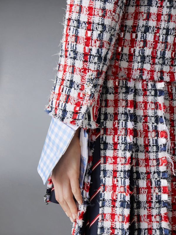 GINGHAM SATIN RIBBON TWEED SPORTCOAT - image 5