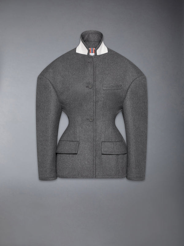 SOLID WOOL FLANNEL COCOON SPORTCOAT - featured image