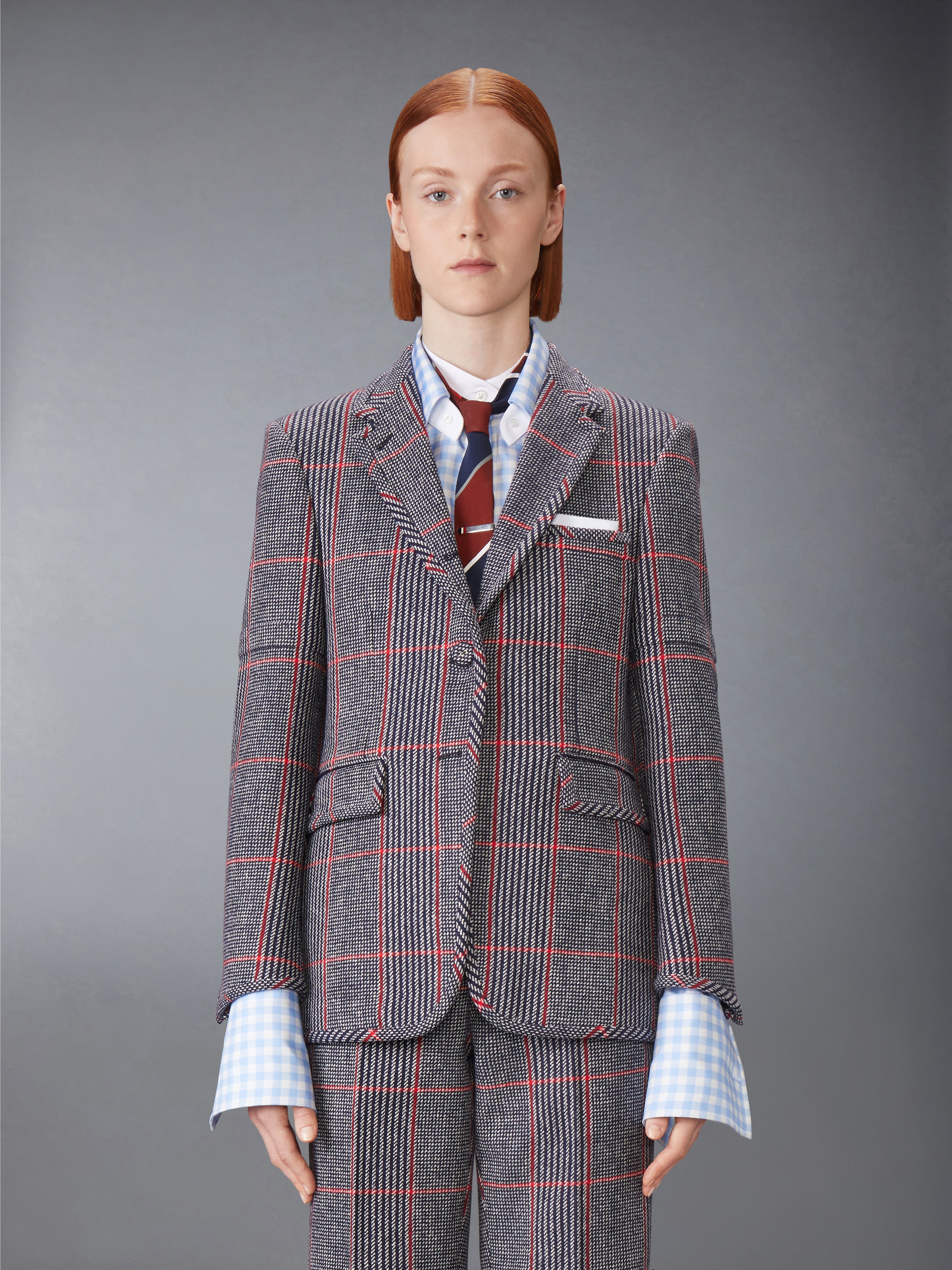 Oversized Check Hunting Tweed Armband Sportcoat | Thom Browne