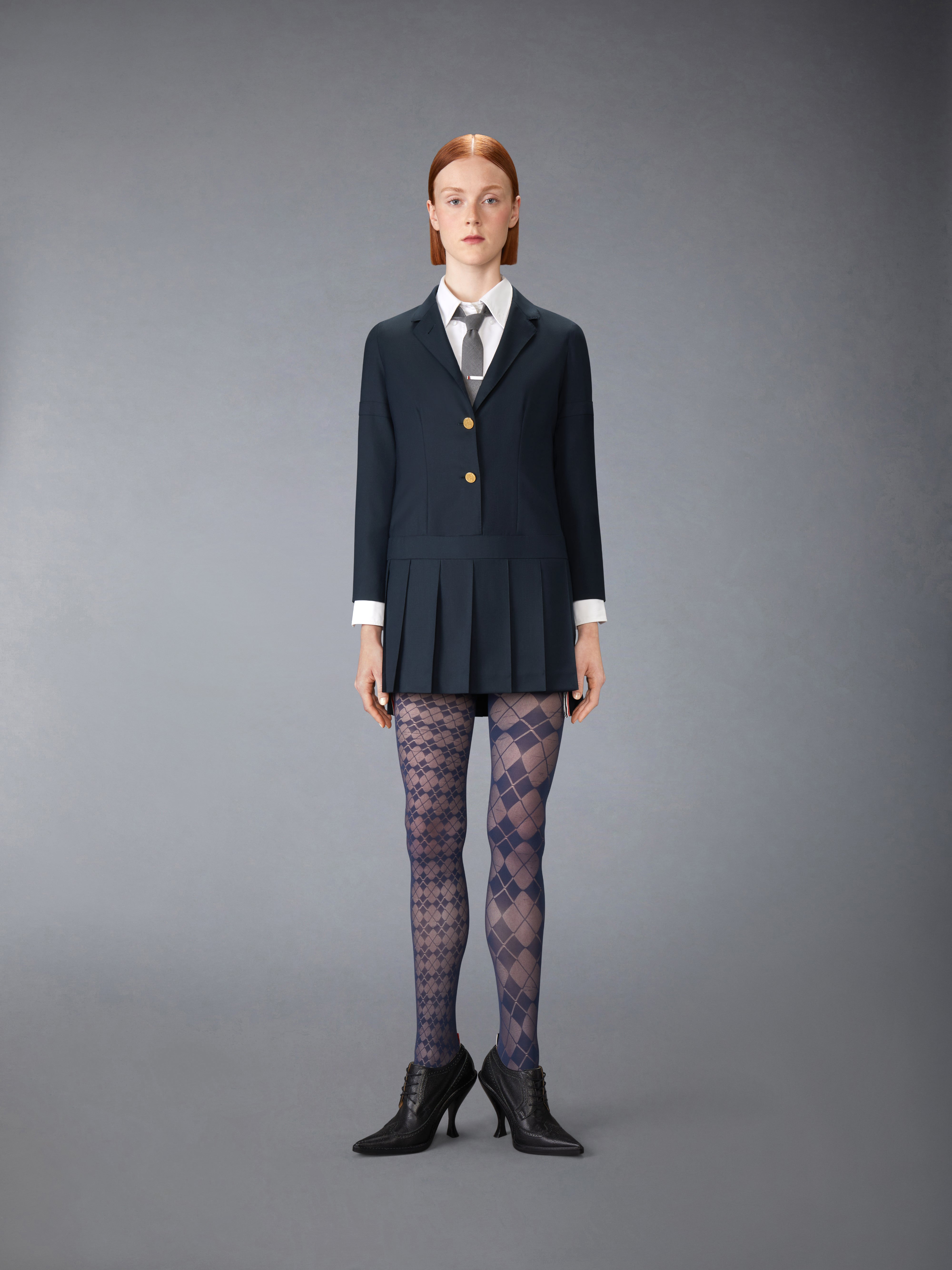 formal navy dress with tights What Color Tights to Wear with a Navy Dress