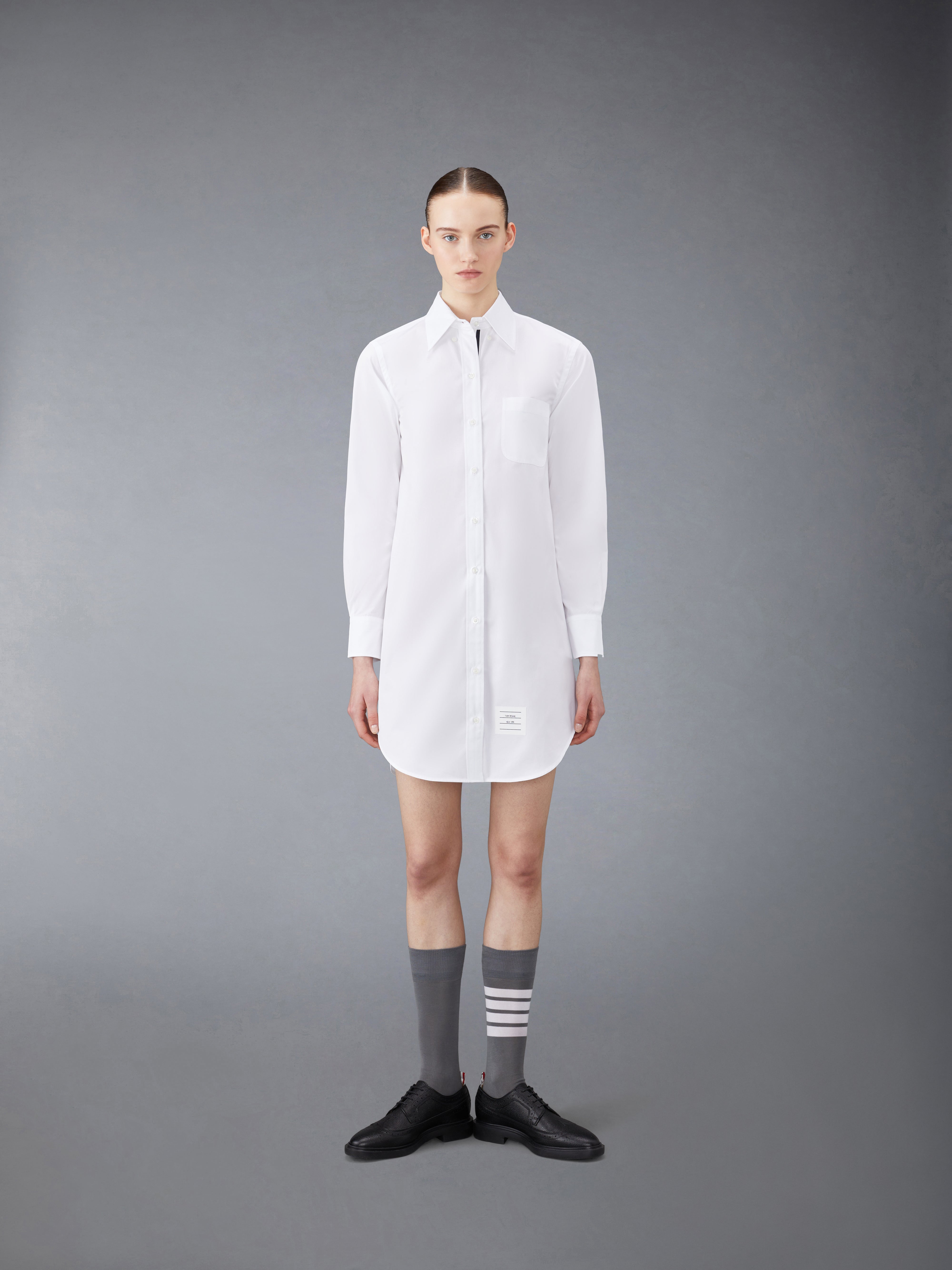 thom browne shirt dress Thom Browne Oversized Oxford Striped Shirt Dress $546.60 USD