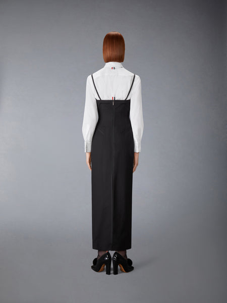 2-PLY FRESCO TIPPING CORSET PENCIL DRESS