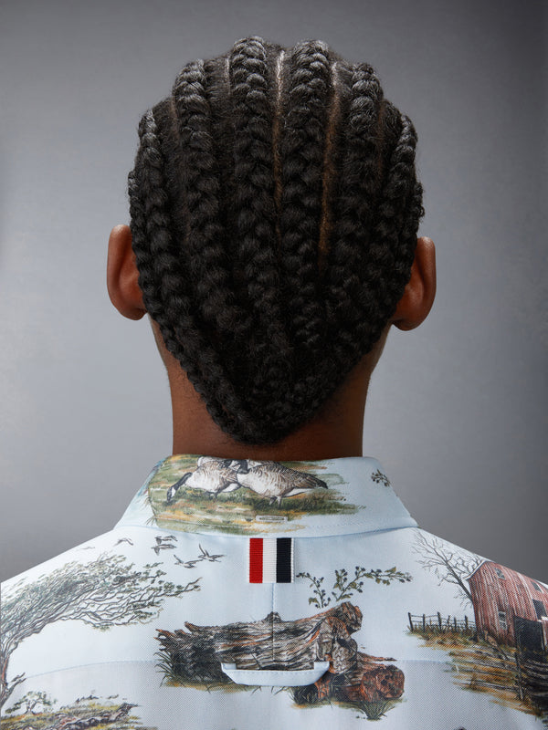 風景トワル シルクツイル プリーツ シャツワンピース - image 5