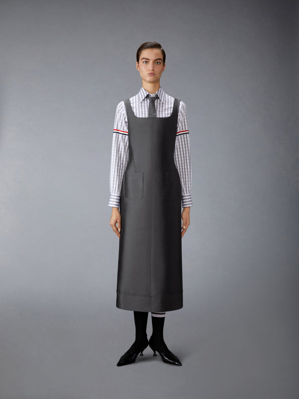 WOOL AND SILK SQUARE NECK COLUMN DRESS - image 1