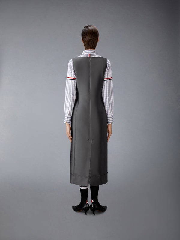 WOOL AND SILK SQUARE NECK COLUMN DRESS - image 5