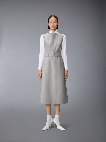 TONAL UNIVERSITY STRIPE BOAT NECK DRESS