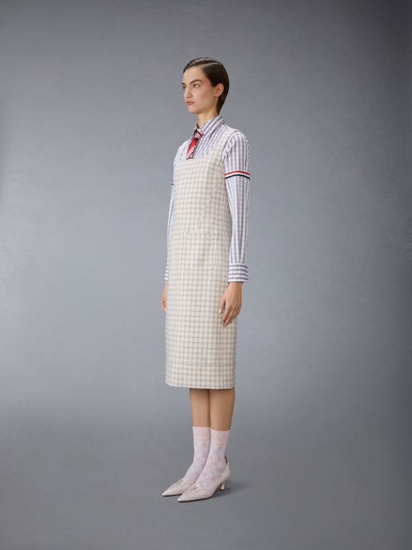 ガンクラブチェック ハンティングツイード スクエアネック コルム ワンピース - image 2