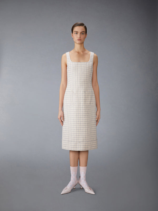 ガンクラブチェック ハンティングツイード スクエアネック コルム ワンピース - image 3