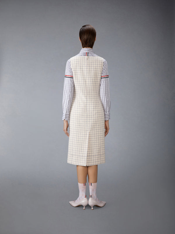ガンクラブチェック ハンティングツイード スクエアネック コルム ワンピース - image 6