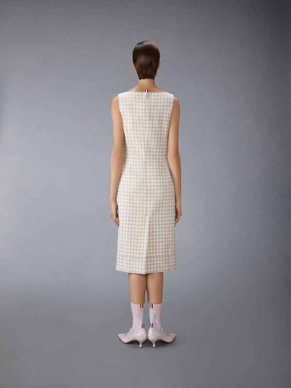 ガンクラブチェック ハンティングツイード スクエアネック コルム ワンピース - image 7