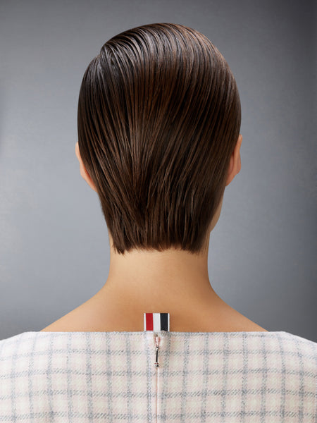 ガンクラブチェック ハンティングツイード スクエアネック コルム ワンピース