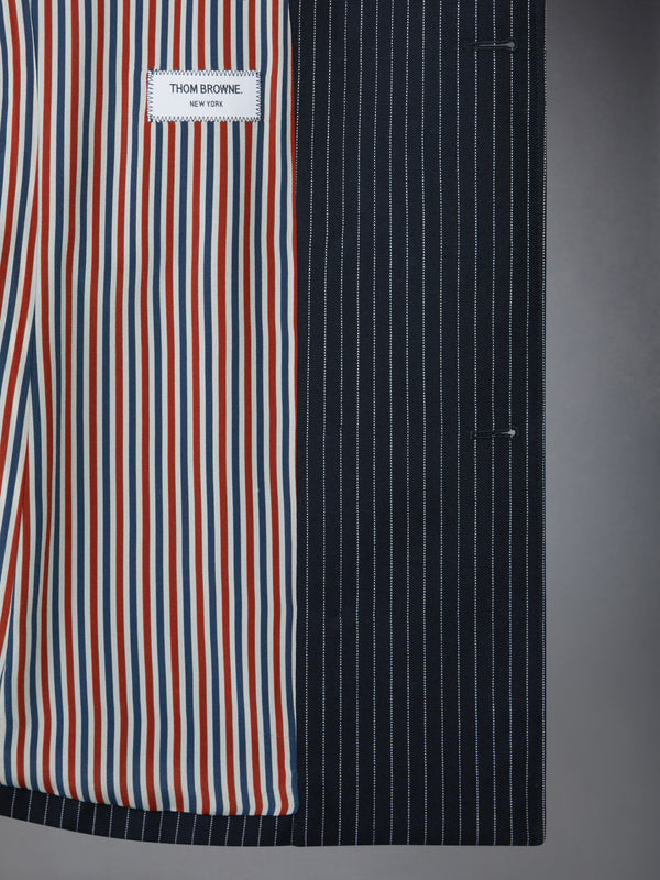 PINSTRIPE HIGH TWIST WOOL SACK SPORTCOAT DRESS - image 5