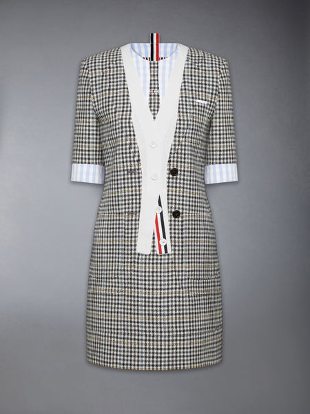 GUNCLUB CHECK HUNTING TWEED TROMPE L'OEIL DRESS