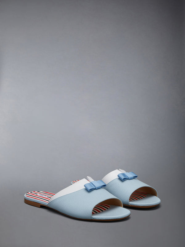 PEBBLE GRAIN BOW CLAQUETTE - image 2