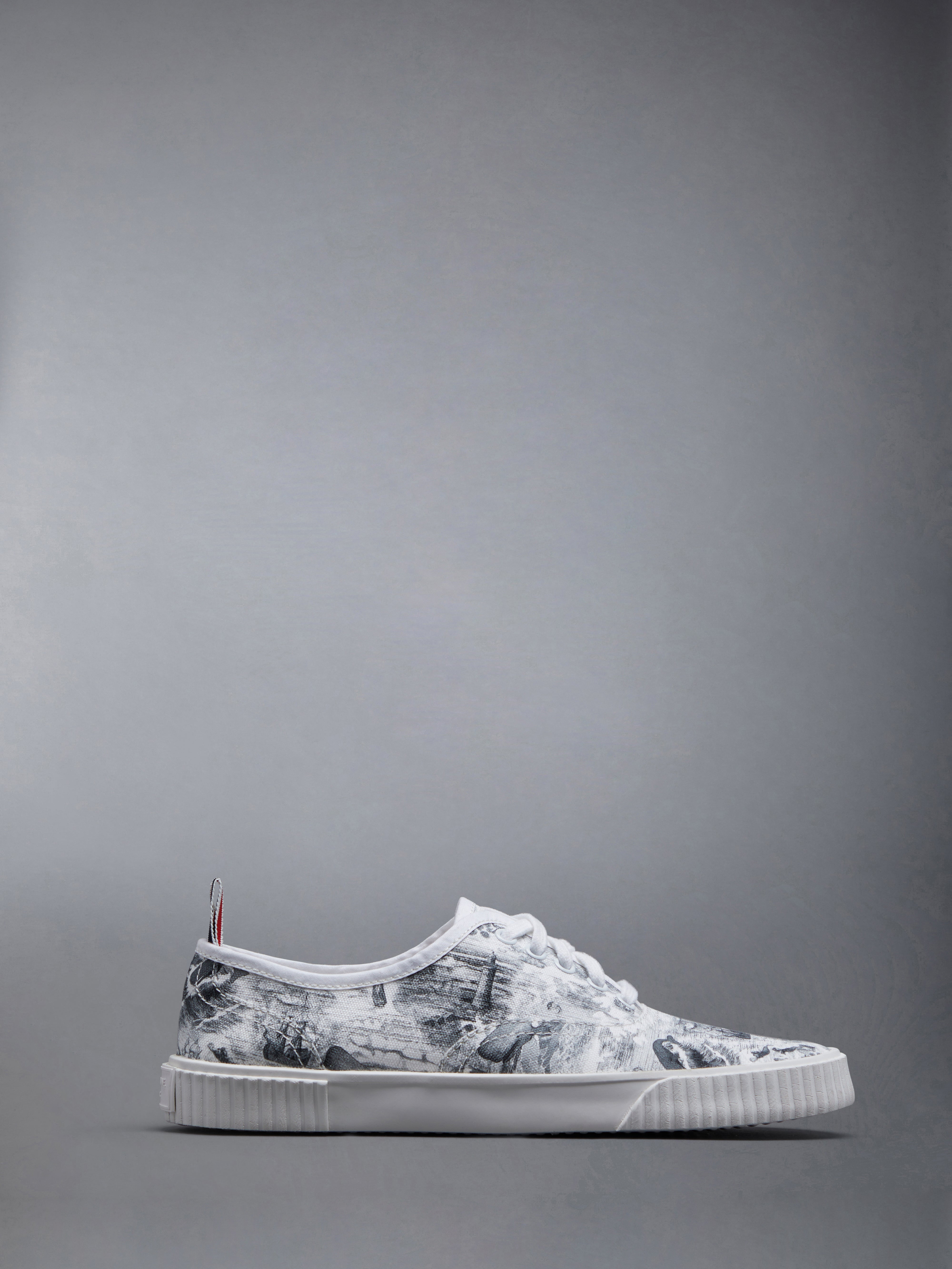 Nautical Toile Canvas Heritage Sneaker | Thom Browne