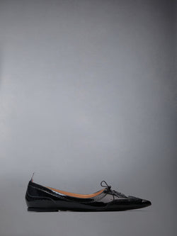 PATENT POINTED WINGTIP BALLERINA