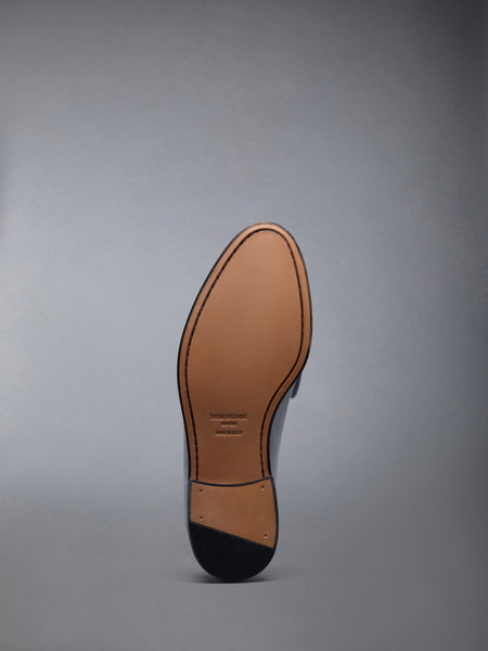 CALF SUEDE PLEATED VARSITY LOAFER