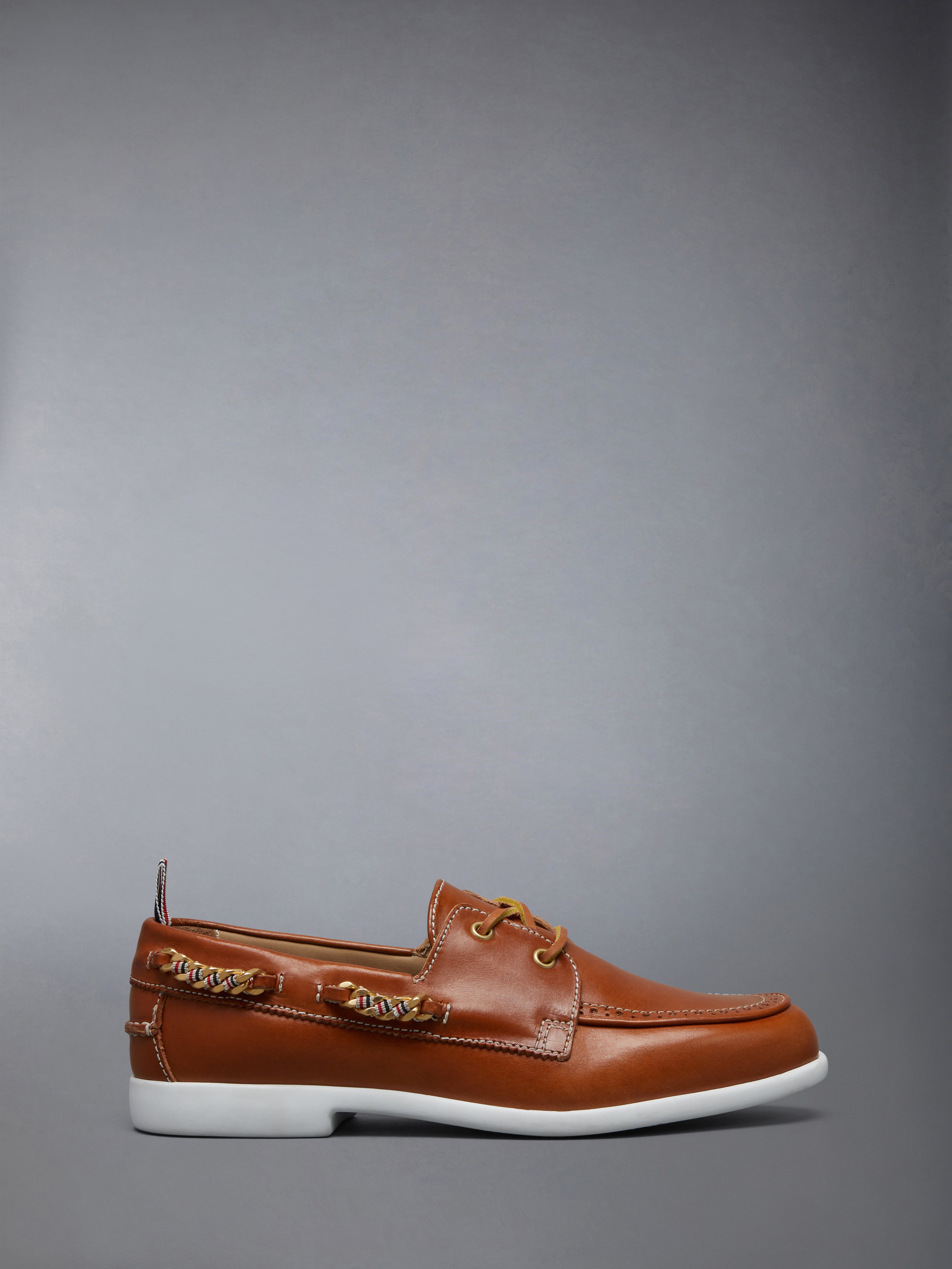 Women's Vacchetta Brogue Boat Shoe in Natural Size 37.5 Women's Vacchetta Brogue Boat Shoe in Natural Size 37.5