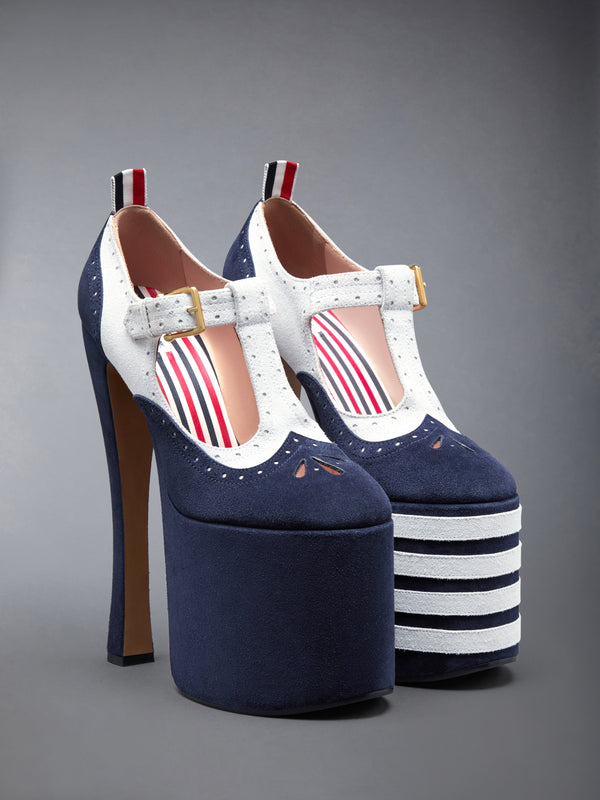 CALF SUEDE THOM JOHN SPECTATOR 4-BAR PLATFORM - image 2