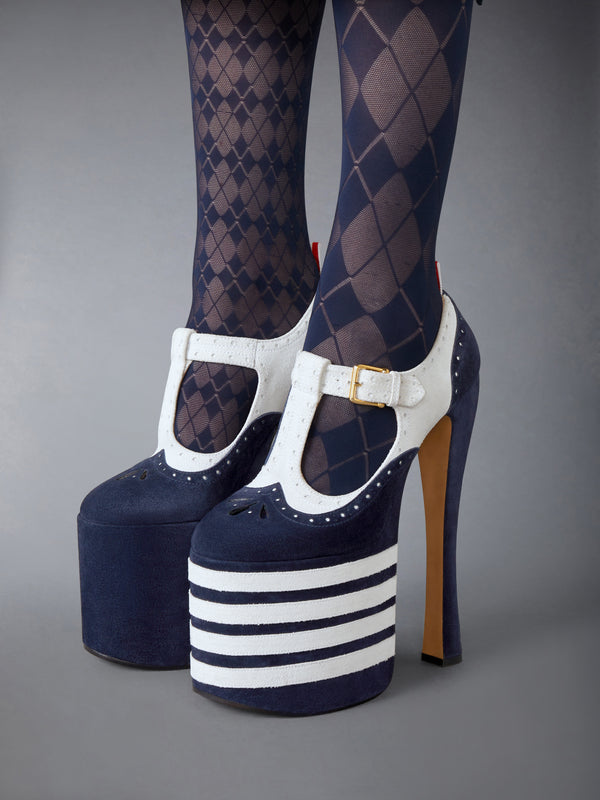 CALF SUEDE THOM JOHN SPECTATOR 4-BAR PLATFORM - image 4