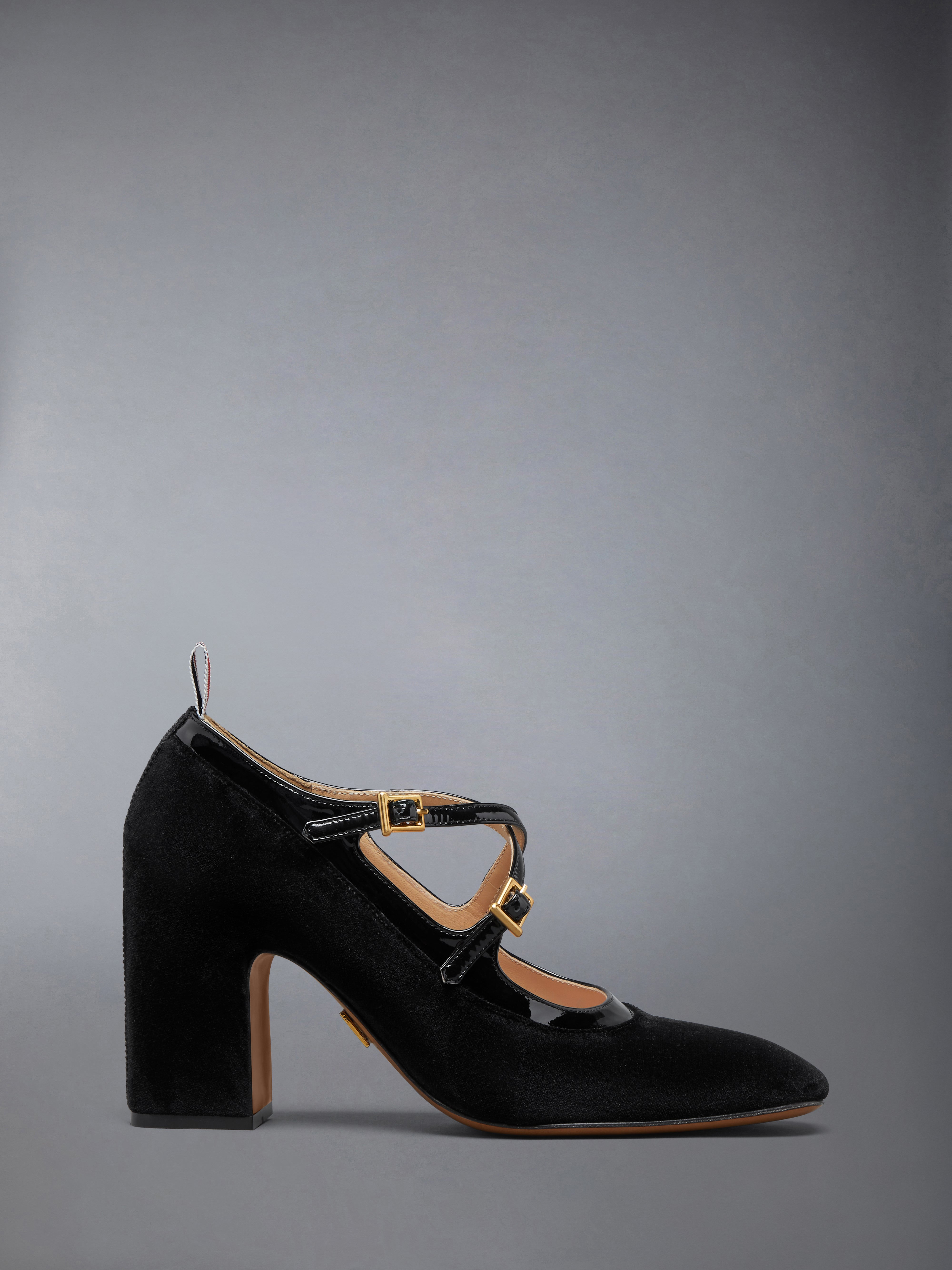 Soft Patent Criss Cross Thom John Heel 75Mm | Thom Browne