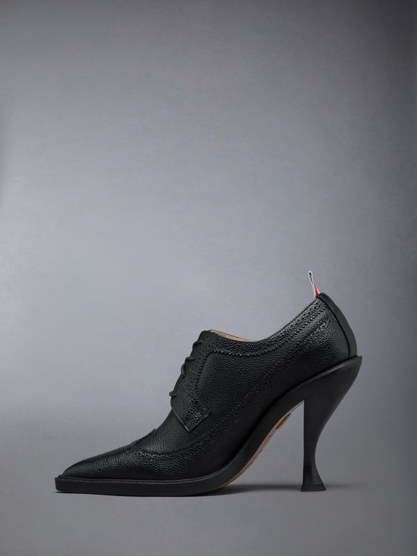 PEBBLE GRAIN LONGWING HEELED BROGUE 105MM - image 5