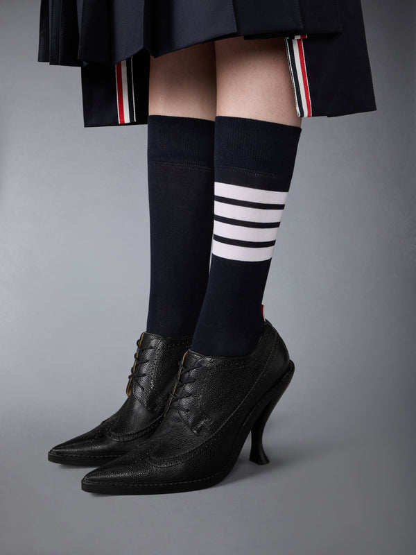 PEBBLE GRAIN LONGWING HEELED BROGUE 105MM - image 2