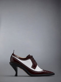 SOFT SPAZZOLATO LONGWING SPECTATOR BROGUE HEEL 75MM