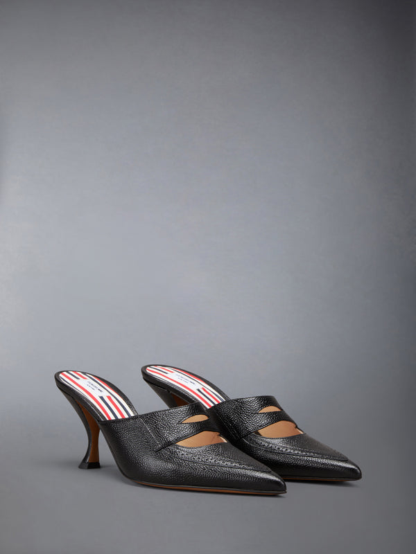 PEBBLE GRAIN CUT OUT PENNY LOAFER MULE - image 2