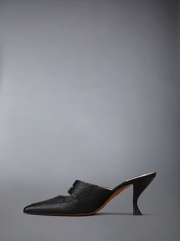 PEBBLE GRAIN CUT OUT PENNY LOAFER MULE - image 3