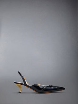 SMOOTH CALF WINGTIP SLINGBACK HEEL 50MM