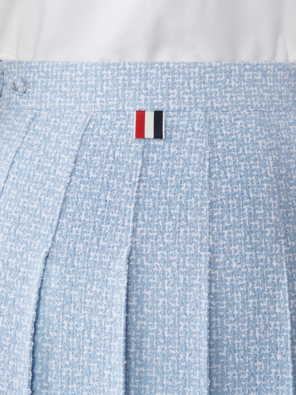 SOLID TWEED KNEE LENGTH PLEATED SKIRT - image 6