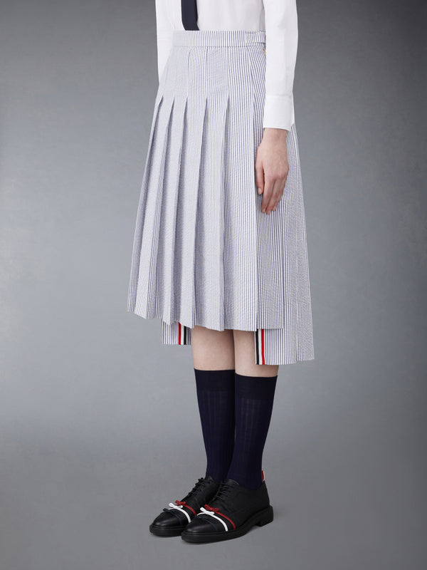 SEERSUCKER MIDI PLEATED SKIRT - image 2
