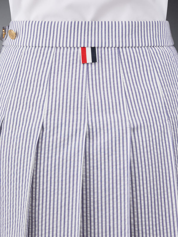 SEERSUCKER MIDI PLEATED SKIRT - image 6