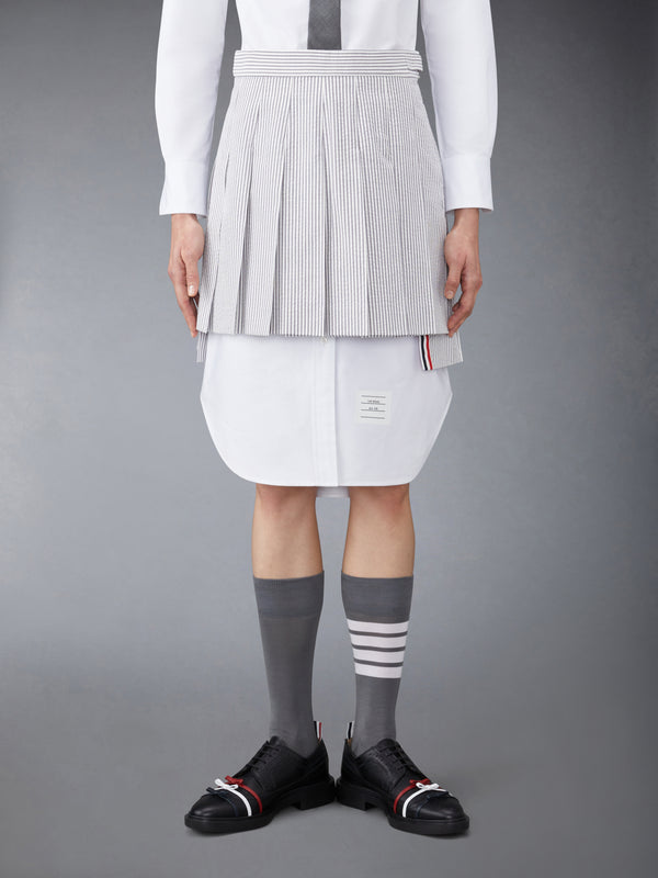 SEERSUCKER MINI PLEATED SKIRT - featured image