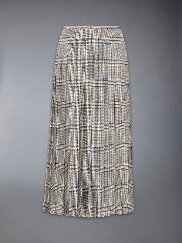 HUNTING TWEED SILK TWILL PLEATED SKIRT - featured image