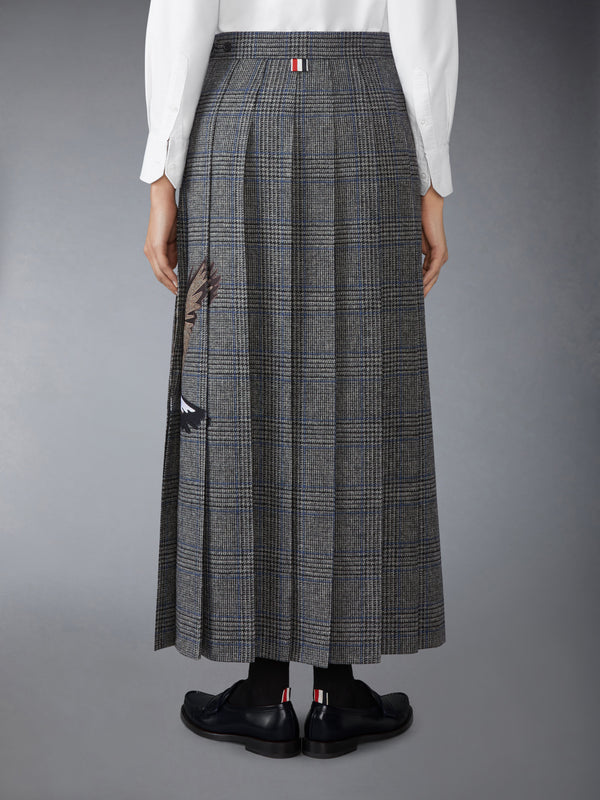 PRINCE OF WALES HUNTING TWEED FLYING GEESE PLEATED SKIRT - image 3