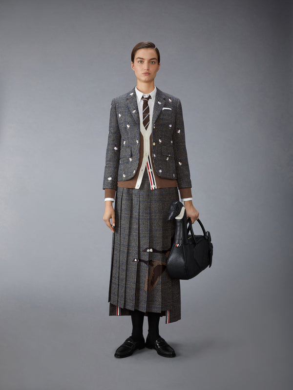PRINCE OF WALES HUNTING TWEED FLYING GEESE PLEATED SKIRT - image 4