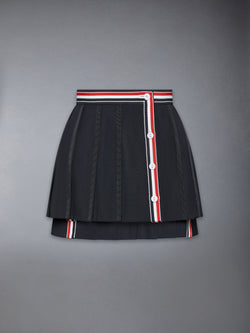 SCHOOL UNIFORM PLAIN WEAVE MINI PLEATED WRAP SKIRT